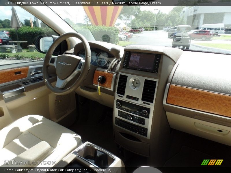 Clearwater Blue Pearl / Medium Pebble Beige/Cream 2010 Chrysler Town & Country Limited