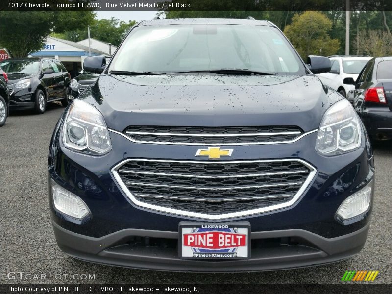 Blue Velvet Metallic / Jet Black 2017 Chevrolet Equinox LT AWD