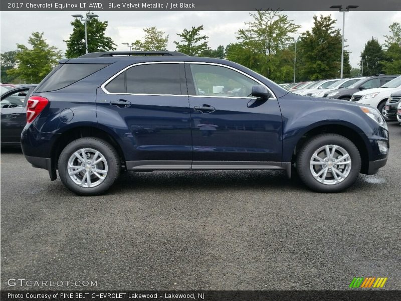 Blue Velvet Metallic / Jet Black 2017 Chevrolet Equinox LT AWD