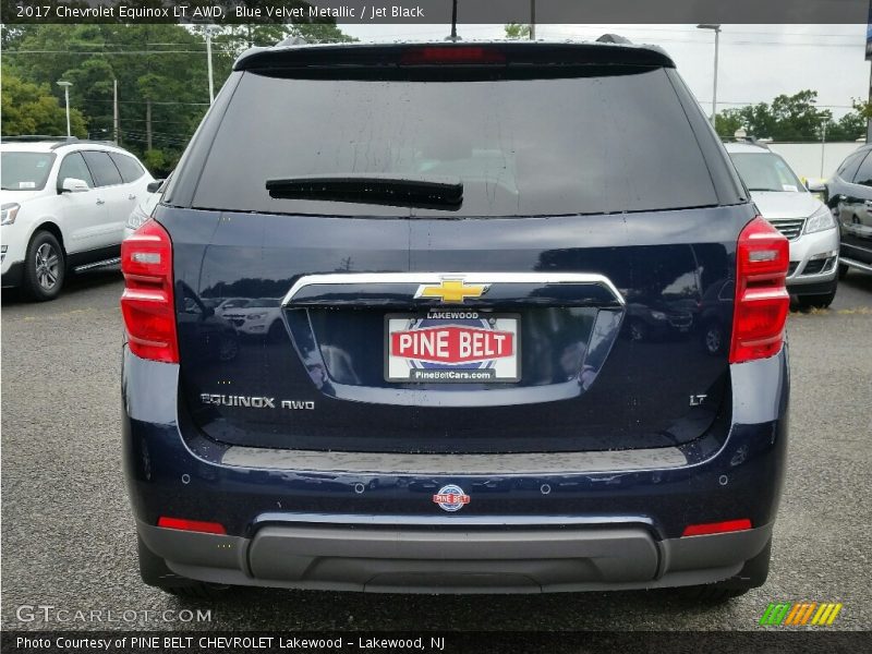Blue Velvet Metallic / Jet Black 2017 Chevrolet Equinox LT AWD
