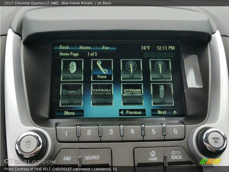 Blue Velvet Metallic / Jet Black 2017 Chevrolet Equinox LT AWD
