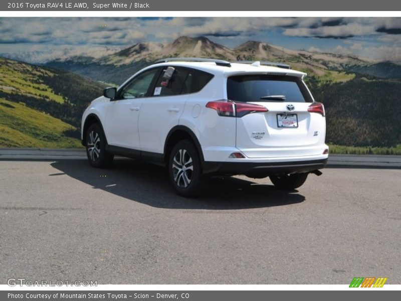 Super White / Black 2016 Toyota RAV4 LE AWD