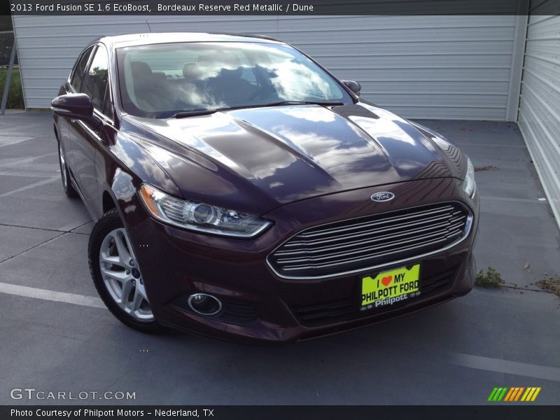 Bordeaux Reserve Red Metallic / Dune 2013 Ford Fusion SE 1.6 EcoBoost