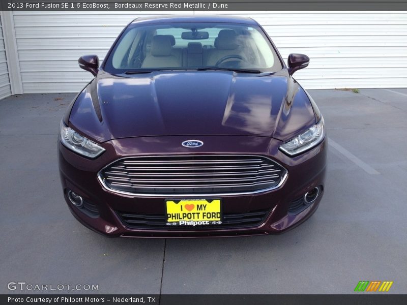 Bordeaux Reserve Red Metallic / Dune 2013 Ford Fusion SE 1.6 EcoBoost