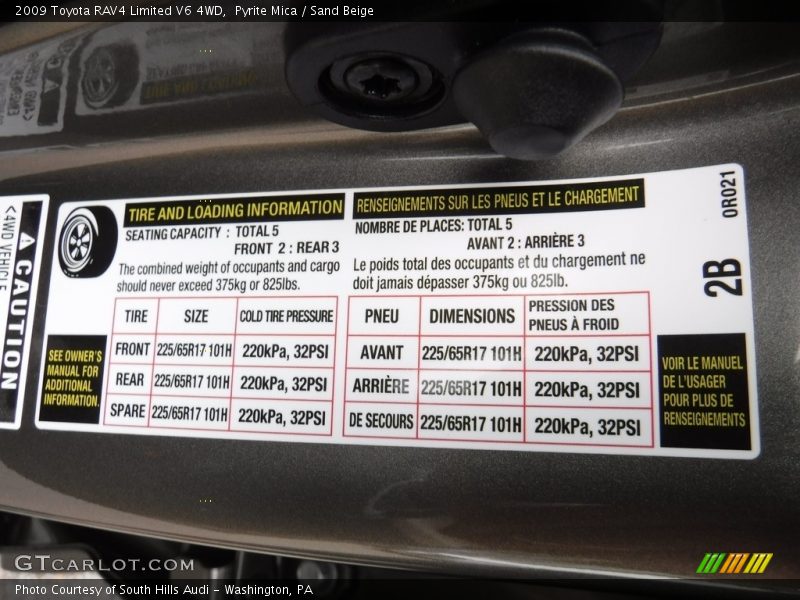 Pyrite Mica / Sand Beige 2009 Toyota RAV4 Limited V6 4WD