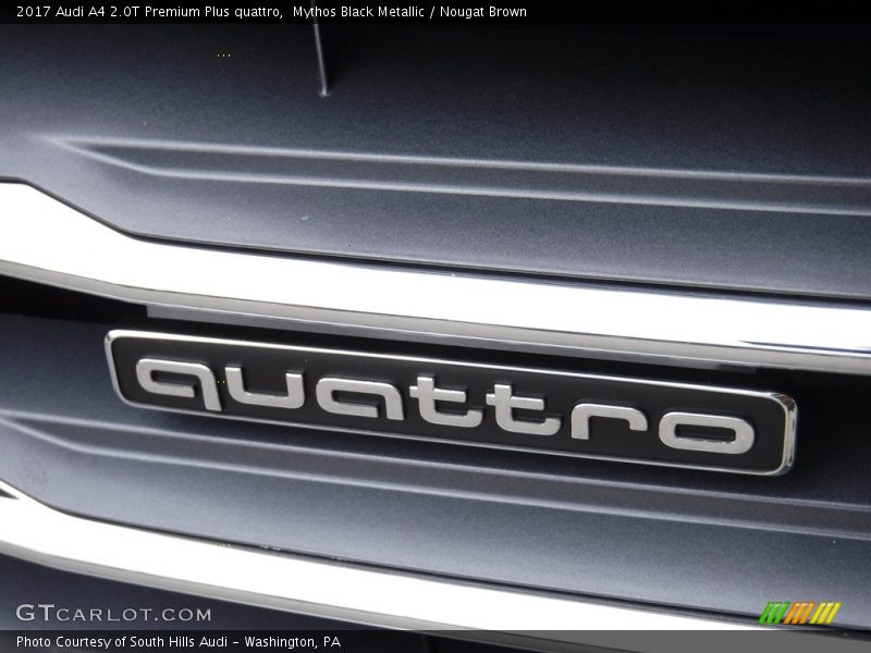 Mythos Black Metallic / Nougat Brown 2017 Audi A4 2.0T Premium Plus quattro