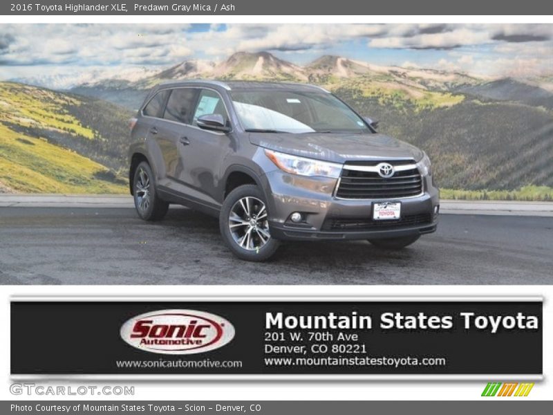 Predawn Gray Mica / Ash 2016 Toyota Highlander XLE