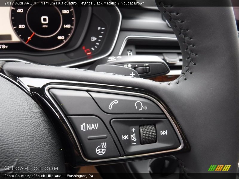 Mythos Black Metallic / Nougat Brown 2017 Audi A4 2.0T Premium Plus quattro