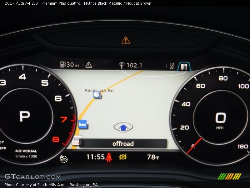 Mythos Black Metallic / Nougat Brown 2017 Audi A4 2.0T Premium Plus quattro
