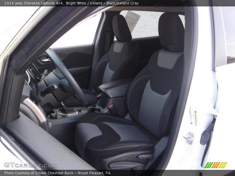 Bright White / Iceland - Black/Iceland Gray 2014 Jeep Cherokee Latitude 4x4