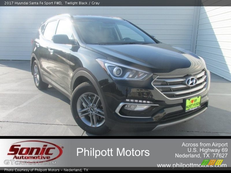 Twilight Black / Gray 2017 Hyundai Santa Fe Sport FWD