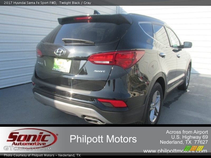 Twilight Black / Gray 2017 Hyundai Santa Fe Sport FWD