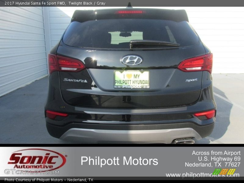 Twilight Black / Gray 2017 Hyundai Santa Fe Sport FWD