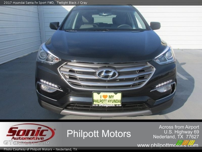 Twilight Black / Gray 2017 Hyundai Santa Fe Sport FWD