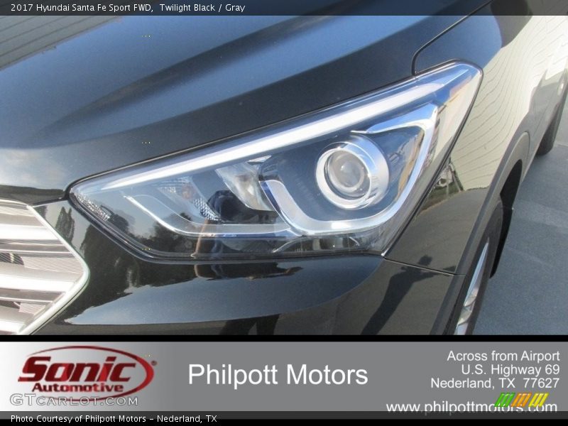 Twilight Black / Gray 2017 Hyundai Santa Fe Sport FWD