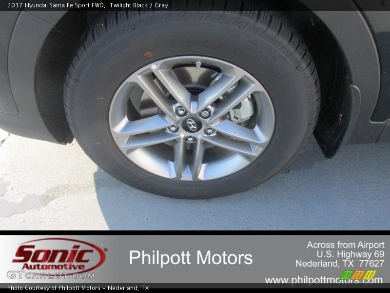 Twilight Black / Gray 2017 Hyundai Santa Fe Sport FWD