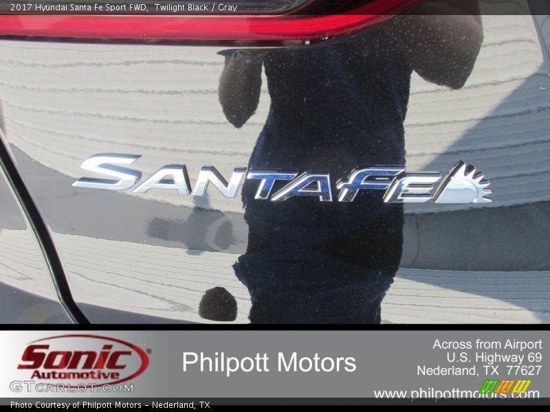 Twilight Black / Gray 2017 Hyundai Santa Fe Sport FWD