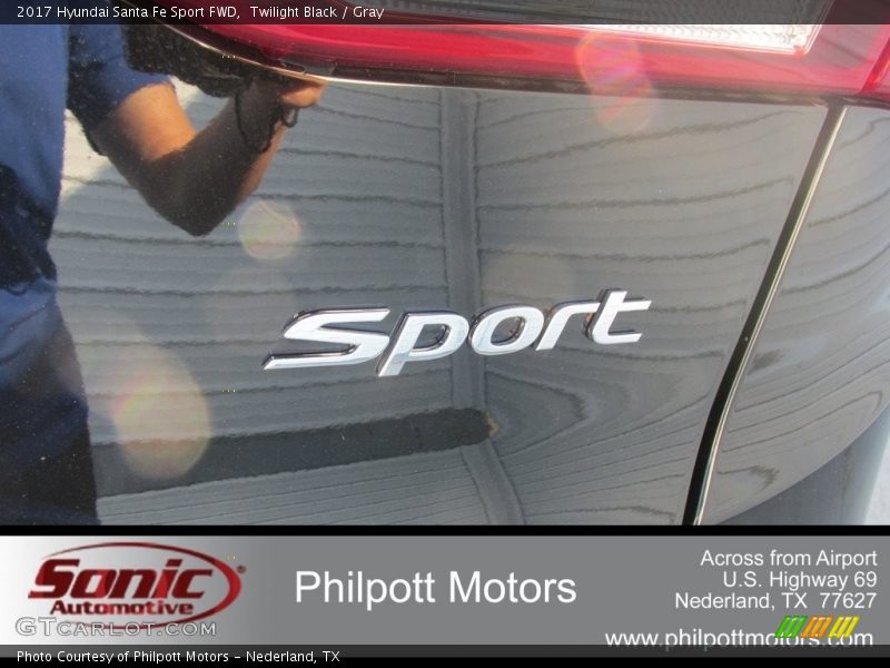 Twilight Black / Gray 2017 Hyundai Santa Fe Sport FWD
