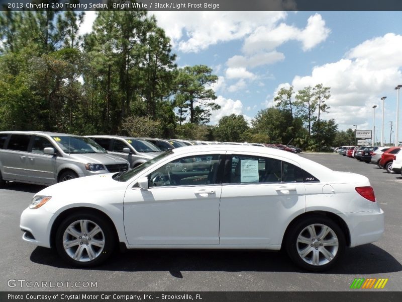 Bright White / Black/Light Frost Beige 2013 Chrysler 200 Touring Sedan