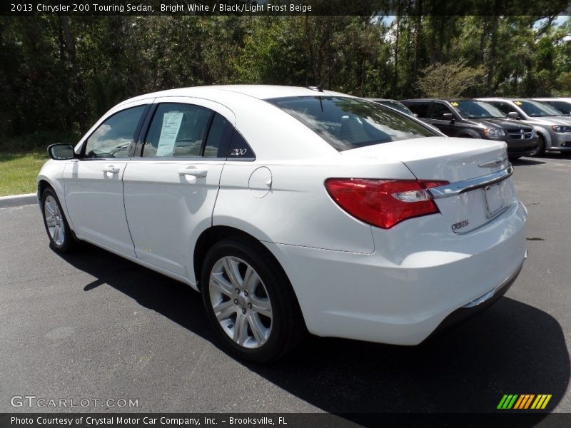 Bright White / Black/Light Frost Beige 2013 Chrysler 200 Touring Sedan