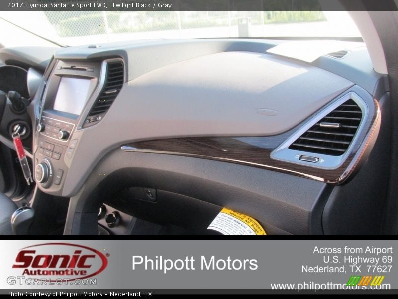 Twilight Black / Gray 2017 Hyundai Santa Fe Sport FWD