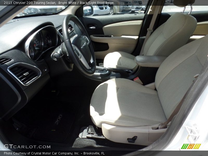 Bright White / Black/Light Frost Beige 2013 Chrysler 200 Touring Sedan