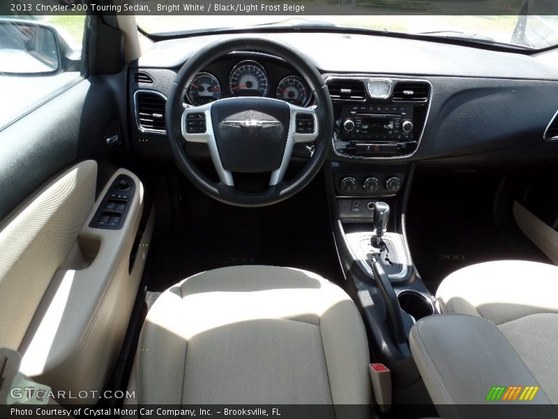 Bright White / Black/Light Frost Beige 2013 Chrysler 200 Touring Sedan