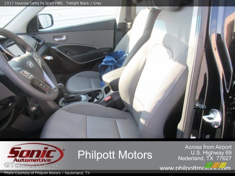 Twilight Black / Gray 2017 Hyundai Santa Fe Sport FWD