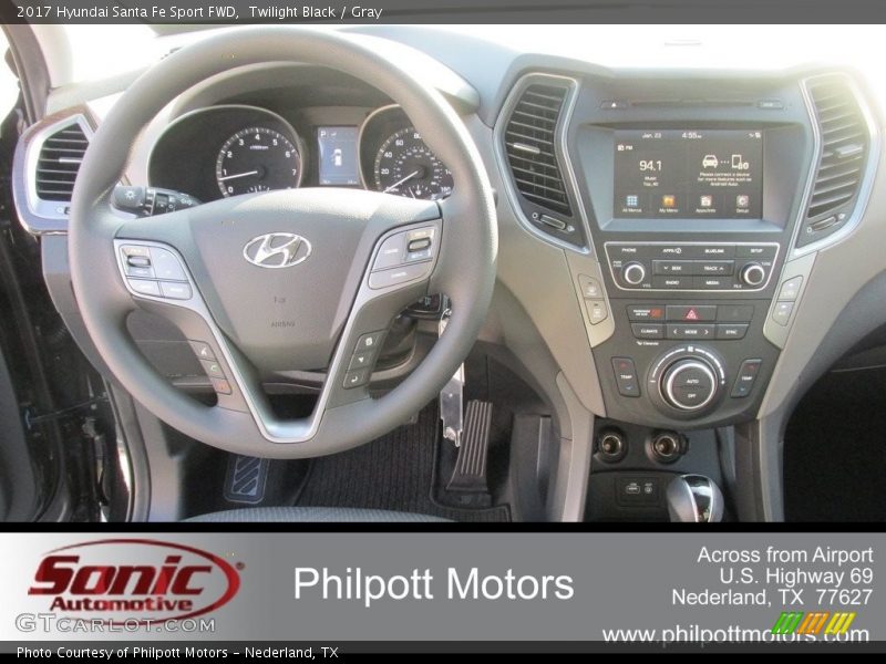 Twilight Black / Gray 2017 Hyundai Santa Fe Sport FWD