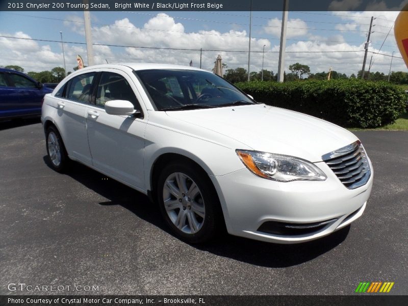 Bright White / Black/Light Frost Beige 2013 Chrysler 200 Touring Sedan