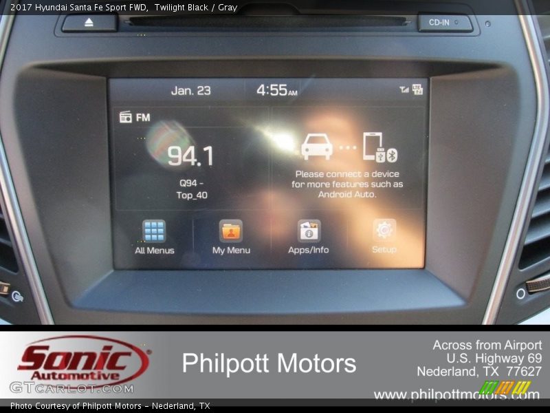 Twilight Black / Gray 2017 Hyundai Santa Fe Sport FWD