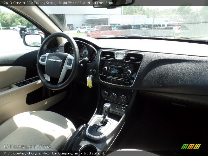 Bright White / Black/Light Frost Beige 2013 Chrysler 200 Touring Sedan