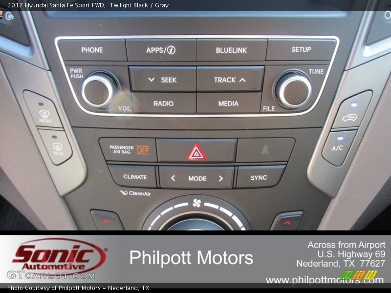 Twilight Black / Gray 2017 Hyundai Santa Fe Sport FWD