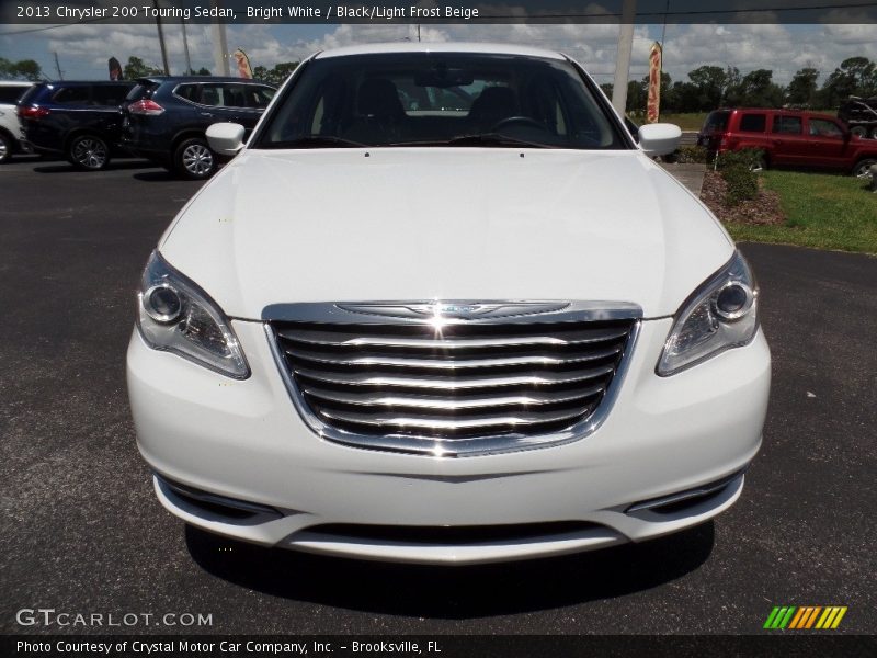 Bright White / Black/Light Frost Beige 2013 Chrysler 200 Touring Sedan