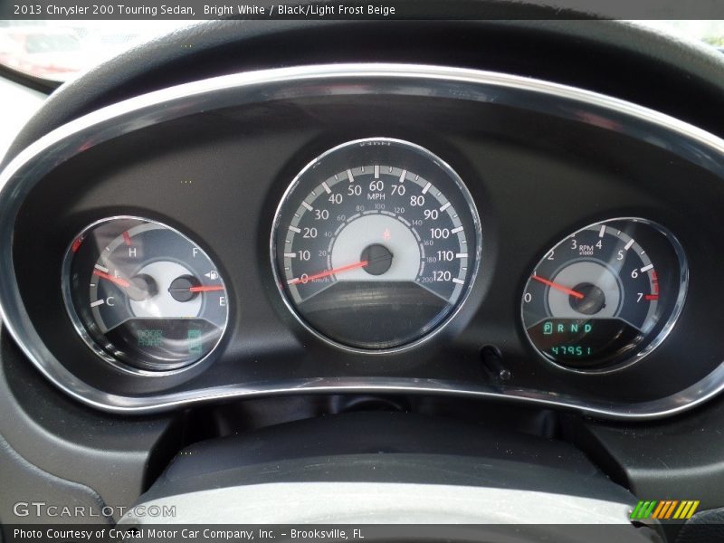 Bright White / Black/Light Frost Beige 2013 Chrysler 200 Touring Sedan