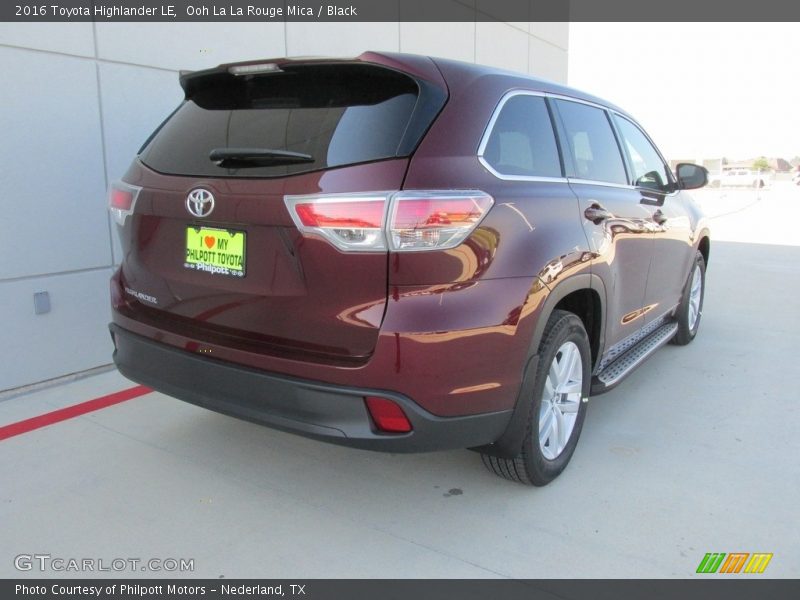 Ooh La La Rouge Mica / Black 2016 Toyota Highlander LE