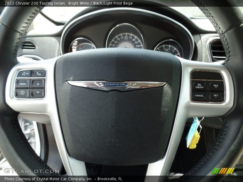 Bright White / Black/Light Frost Beige 2013 Chrysler 200 Touring Sedan
