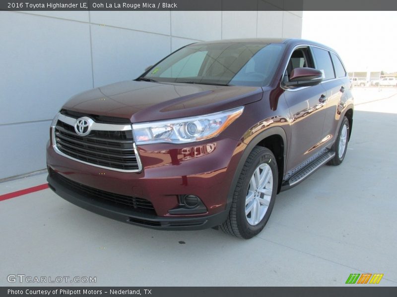 Ooh La La Rouge Mica / Black 2016 Toyota Highlander LE