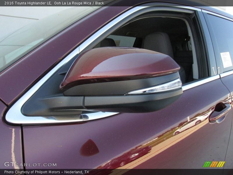 Ooh La La Rouge Mica / Black 2016 Toyota Highlander LE