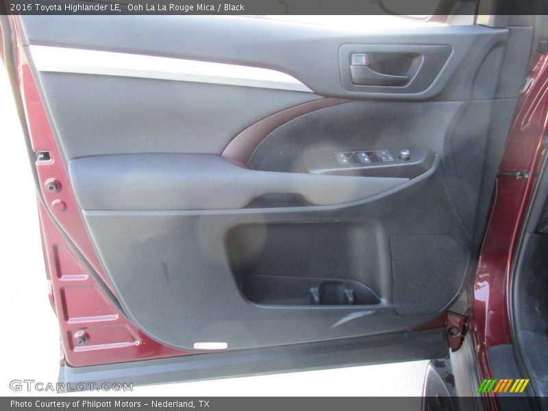 Ooh La La Rouge Mica / Black 2016 Toyota Highlander LE