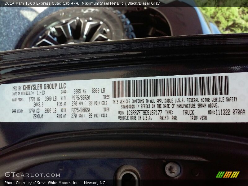 Maximum Steel Metallic / Black/Diesel Gray 2014 Ram 1500 Express Quad Cab 4x4