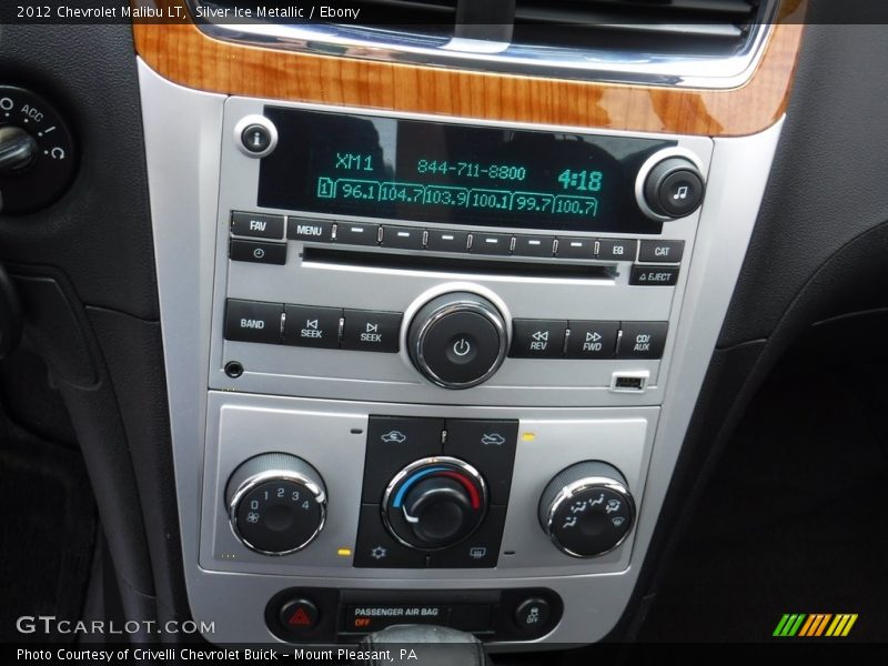 Silver Ice Metallic / Ebony 2012 Chevrolet Malibu LT