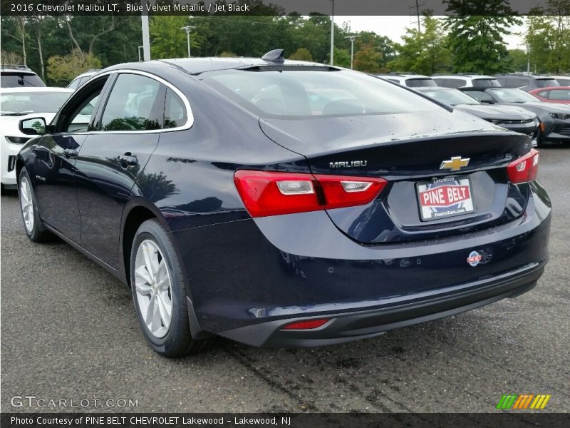 Blue Velvet Metallic / Jet Black 2016 Chevrolet Malibu LT