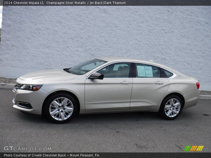 Champagne Silver Metallic / Jet Black/Dark Titanium 2014 Chevrolet Impala LS