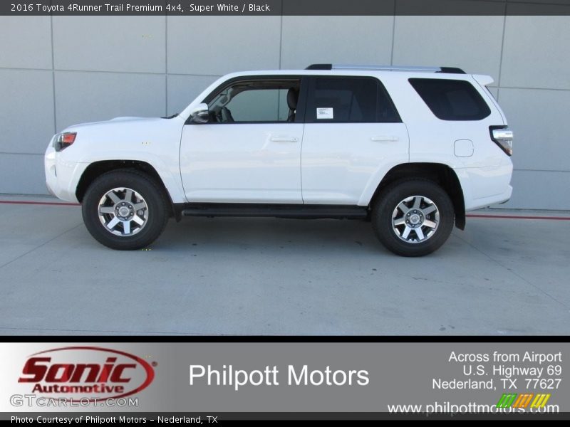 Super White / Black 2016 Toyota 4Runner Trail Premium 4x4
