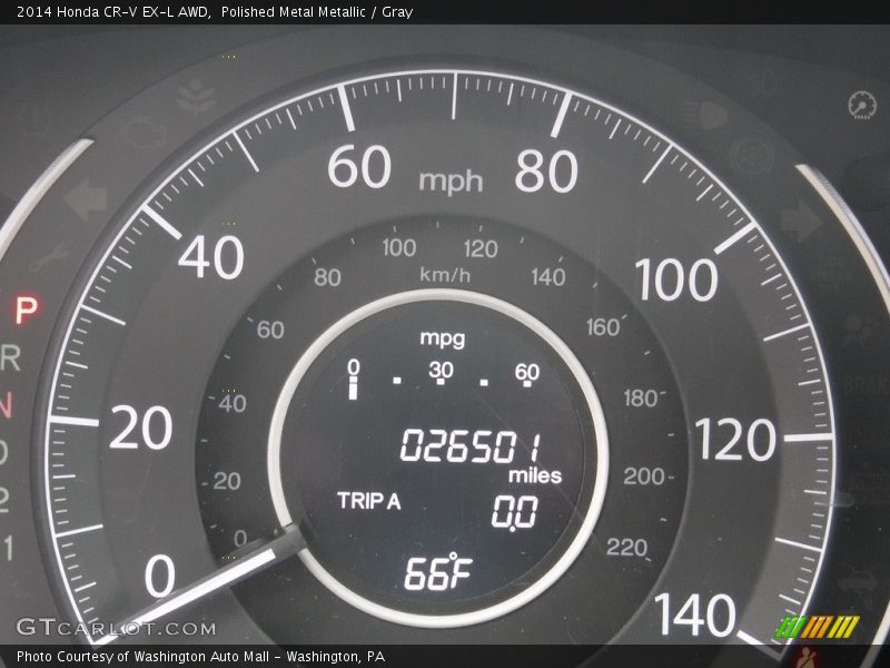 Polished Metal Metallic / Gray 2014 Honda CR-V EX-L AWD