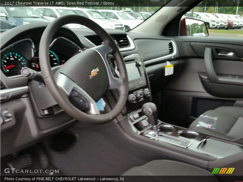 Siren Red Tintcoat / Ebony 2017 Chevrolet Traverse LT AWD