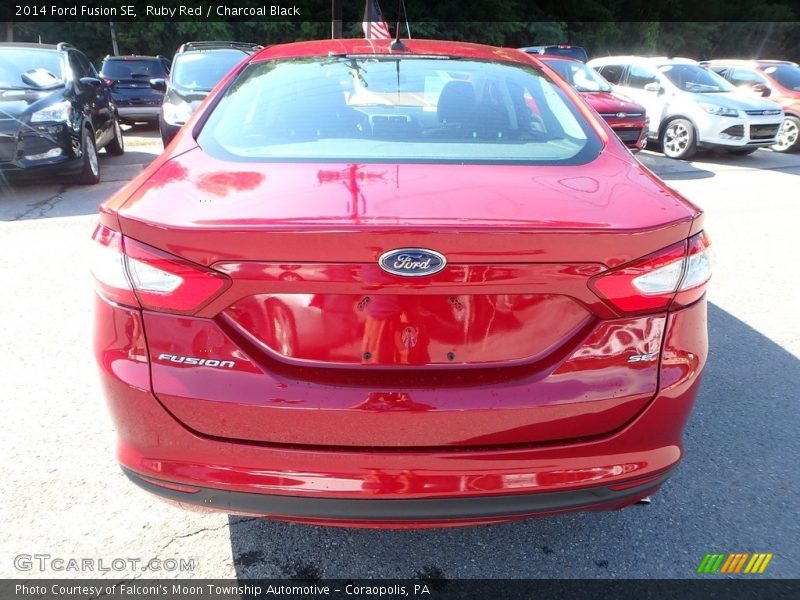 Ruby Red / Charcoal Black 2014 Ford Fusion SE