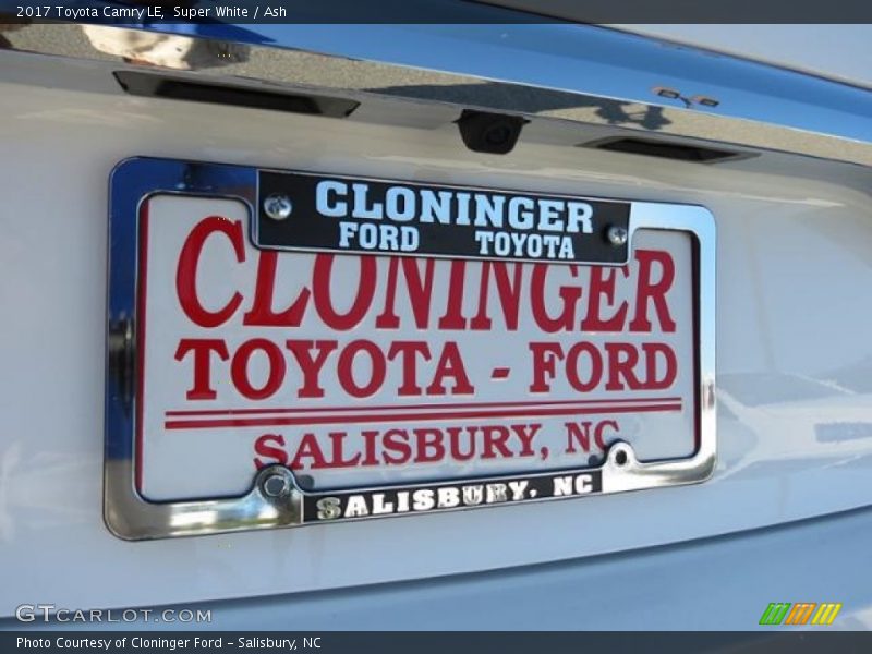 Super White / Ash 2017 Toyota Camry LE