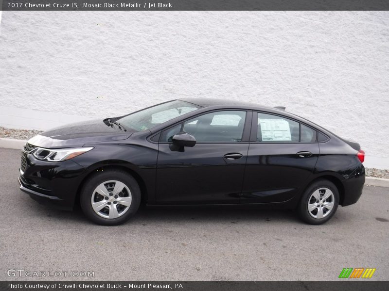 Mosaic Black Metallic / Jet Black 2017 Chevrolet Cruze LS